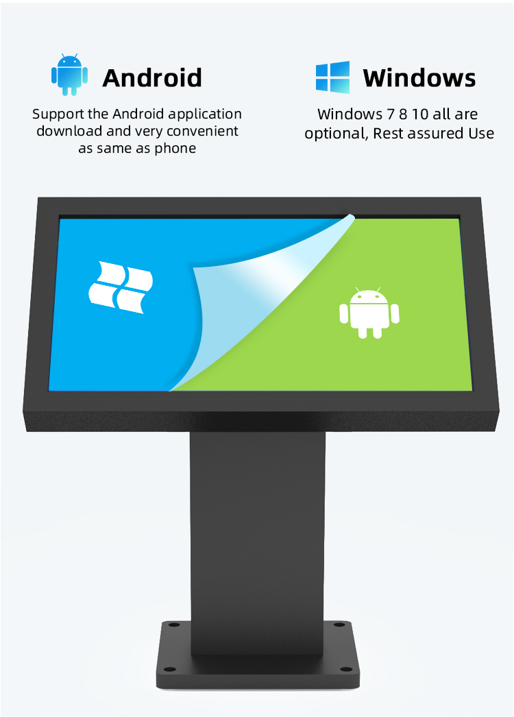 Outdoor Capacitive Touch Digital Signage Totem with Weather-Proof Design