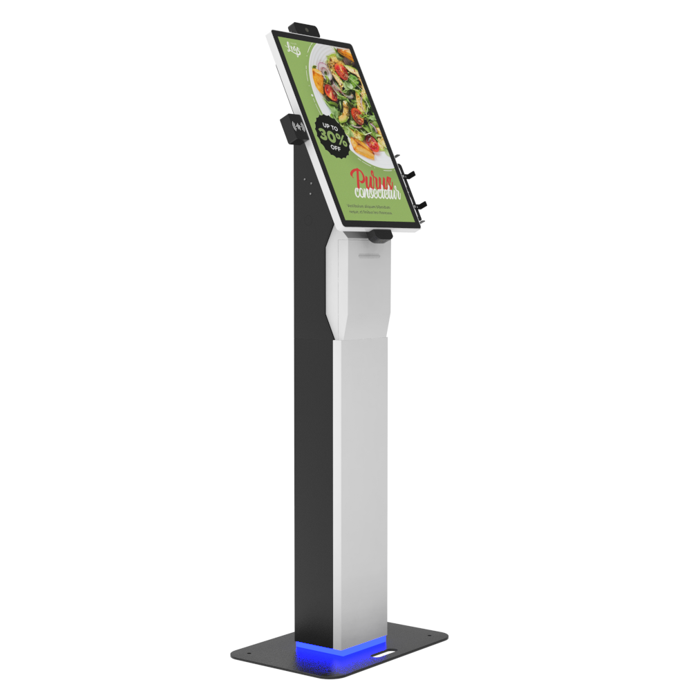 18.5 21.5 24 32 Inch Touchscreen Restaurants Printing And Payment Terminal NFC And Palm Reader Indoor Self Service Order Kiosk
