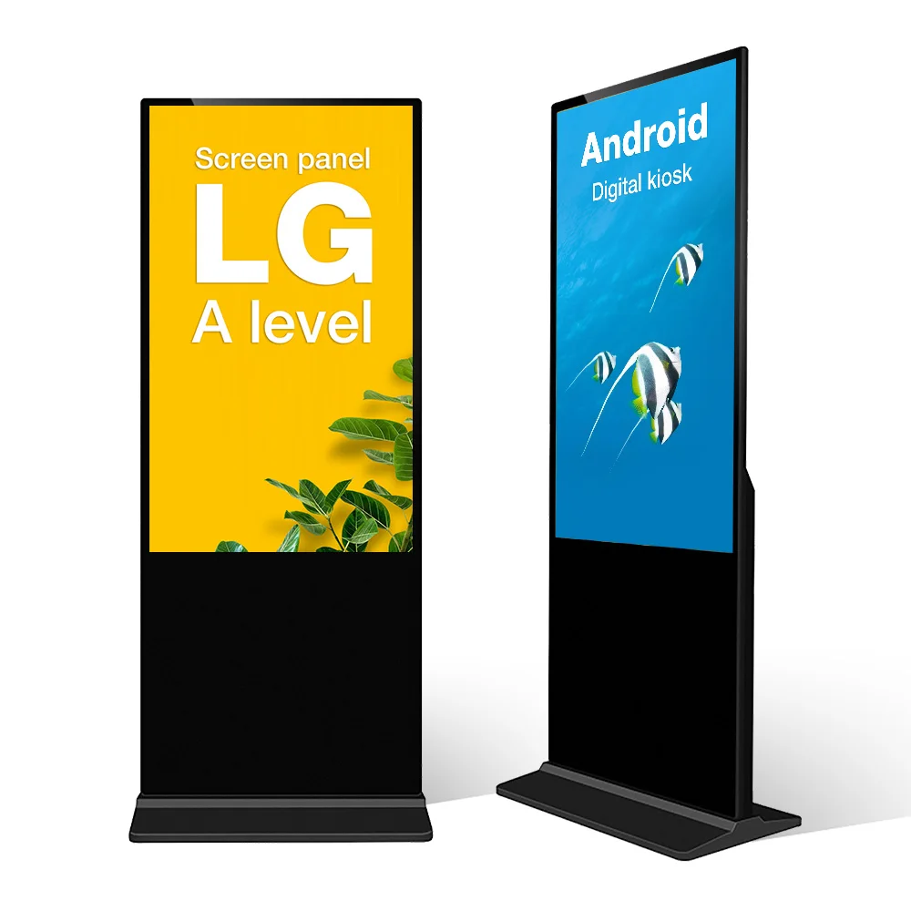 Indoor Advertising Display Solution 4K 65 Inch LCD Screen Interactive Touch Digital Kiosk