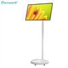 white display lcd screen android smart digital advertising fitness mobile smart wireless wifi stand rollable portable touch tv