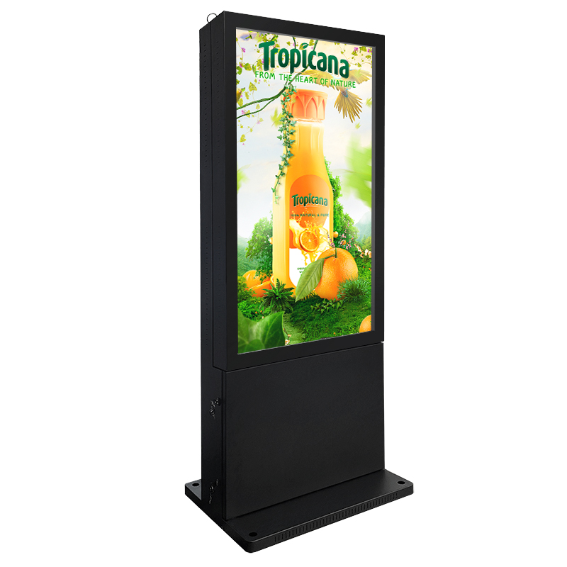 55 Inch IP65 Waterproof Double Side Aluminum Cade Advertising Display Kiosk