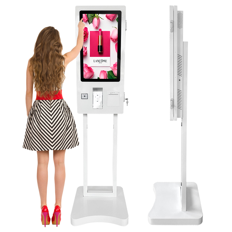 24-Inch All in One POS System with QR Code Scanner Floor-Standing Restaurant Ordering Self-Service Payment Kiosk