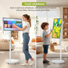 display portable lcd android HD wifi white home movable interacrive wheels touch screen wireless floor smart tv