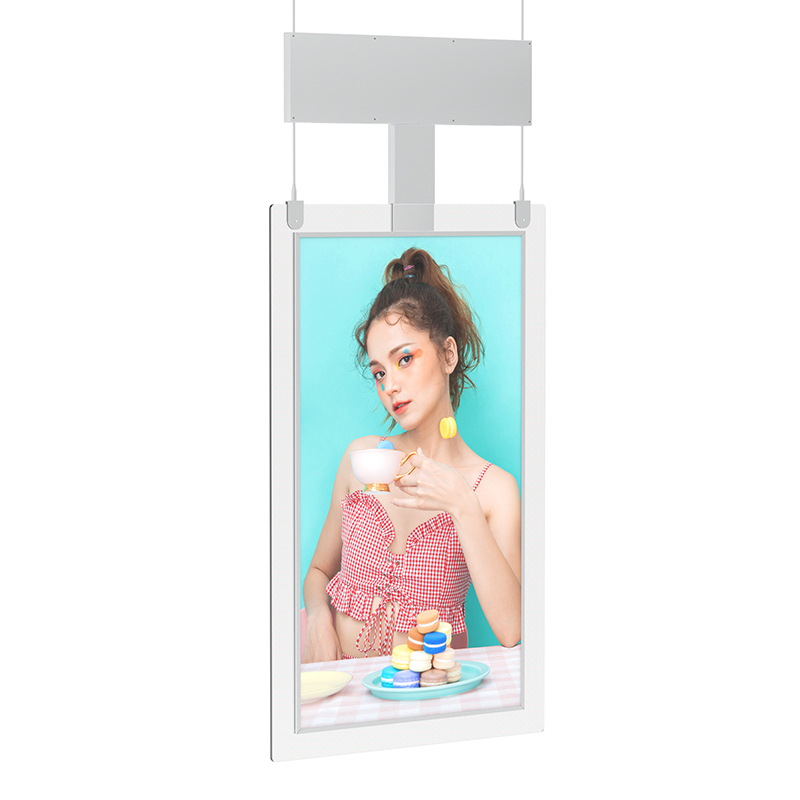 Customized Semi LCD Screen Ceiling Hanging Window Facing Advertising Display
