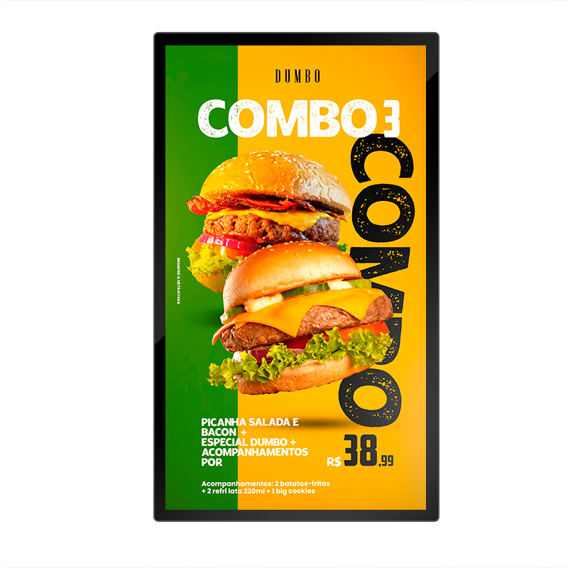 Shopping Mall Hospital Hotel Retail Stores Indoor Android Thin Screen Display Wall Mount LCD Digital Menu Board Signage