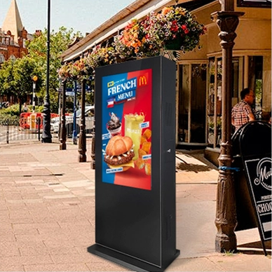 Floor Standing Dual Screen Kiosks for Airports, Train Stations, And Bus Terminals