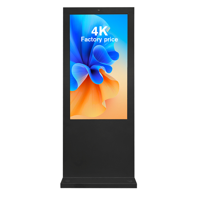 43 55 65 Inch 4K HD Sun Readable Waterproof LCD Screen Kiosk Floor Stand Digital Advertising Player Touch Outdoor Totem