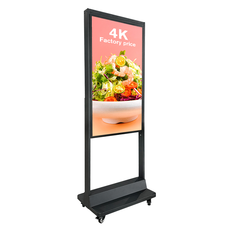 Intelligent Photosensitive High Brightness 4K Digital Dual-Screen Window Facing Double-Sided Stand Semi-Outdoor Retail Store signage