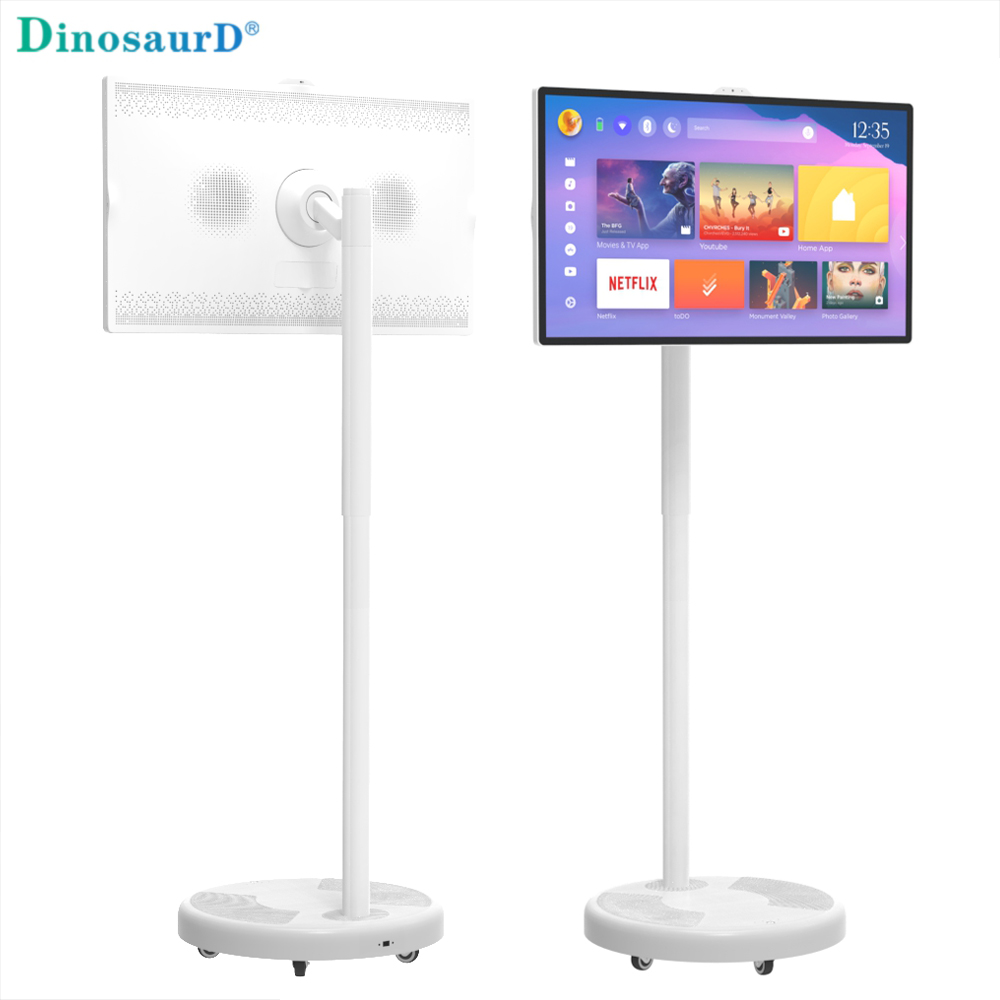  HD display android screen indoor capacitive smart interactive portable rechargeable moveable lcd touch wireless mobile tv