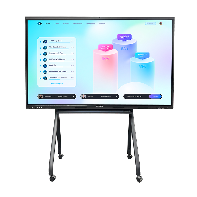 hot sale touch screen 4K digital flat panel display conference interactive electronic finger lcd teaching whiteboard
