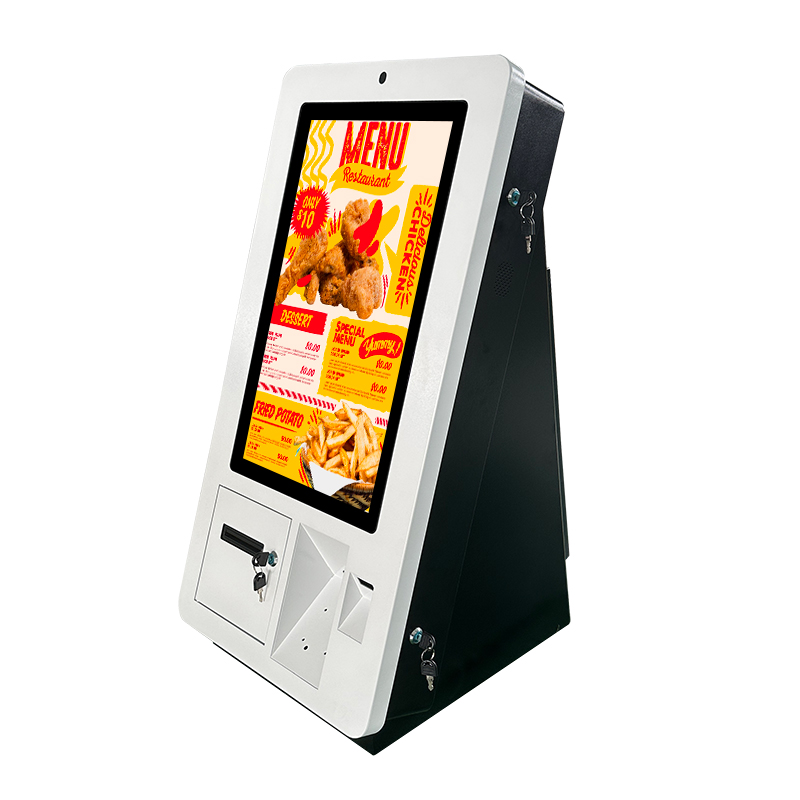23.8 inch desk top payment self service kiosk for food ordering