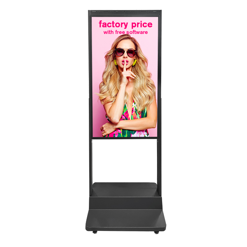 Double Sides Smart TV Window Facing Digital Signage Advertising Display Monitor