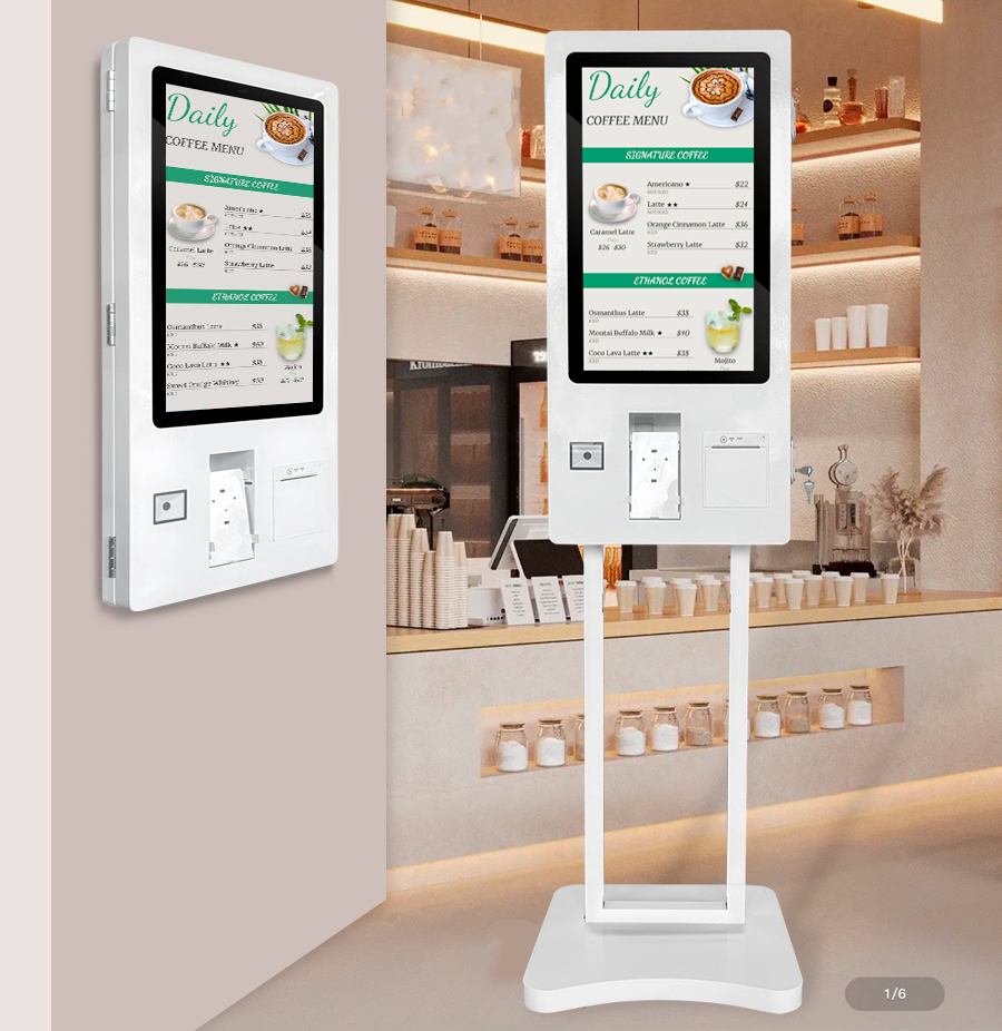 Payment Kiosks Pos Stands Self Service One Time Touch Screen Checkout Machine Ordering Restaurant Order Kiosk