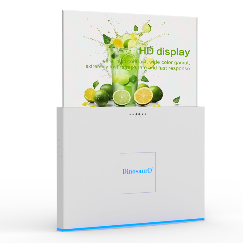 55 Inch Remote Control Lifting Digital Touch Signage Oled Transparent Lift Kiosk