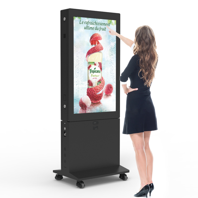 2 Sided Long Working Time Battery Powered LCD Screen Outdor Digital Signage