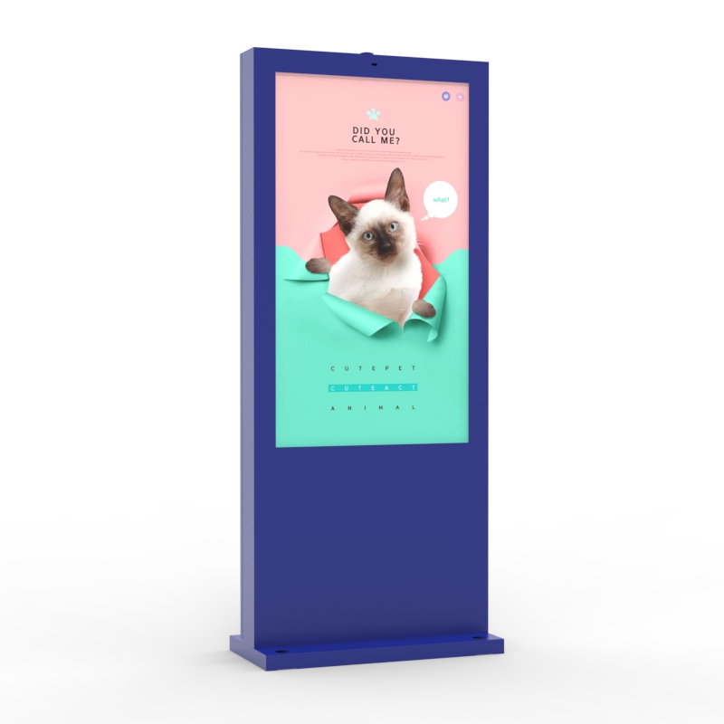 High Brightness 43 Inch Kiosk IP65 Touch 2500nit LCD Digital Advertising Outdoor Floor Standing Waterproof Display