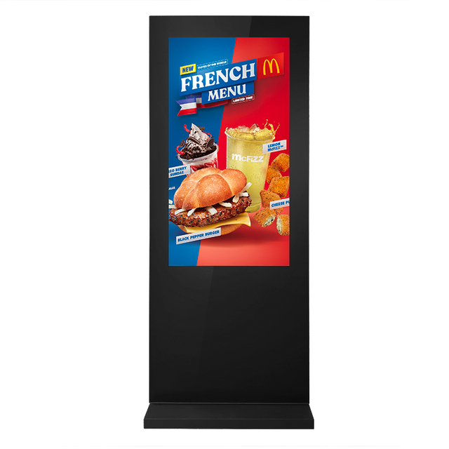 digital high brightness media player cms remote control waterproof 4K lcd stand touch screen display player outdoor advertising signage