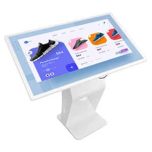 32 43 49 55 65 Inch Windows Interactive LCD 350Nits Restaurant Hotel Infrared Touch Digital Indoor Floor Stand K-shape Kiosk