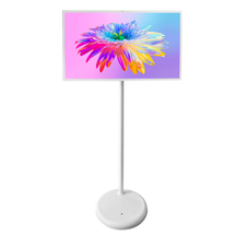 Wheels Portable Movable Lcd Screen Interactive TV Display