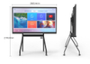 Factory Price 4K Resolution Meeting Teaching Equipment Floor Sand Windows Android Dual System Interactive Flat Panel