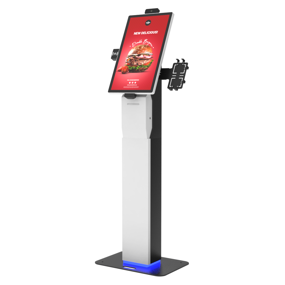 18.5 21.5 24 32 Inch Touchscreen Restaurants Printing And Payment Terminal NFC And Palm Reader Indoor Self Service Order Kiosk