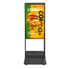 2500nit 700 high brightness 2k 4k store shop semi-outdoor advertising display digital dual-screen stand lcd window signage