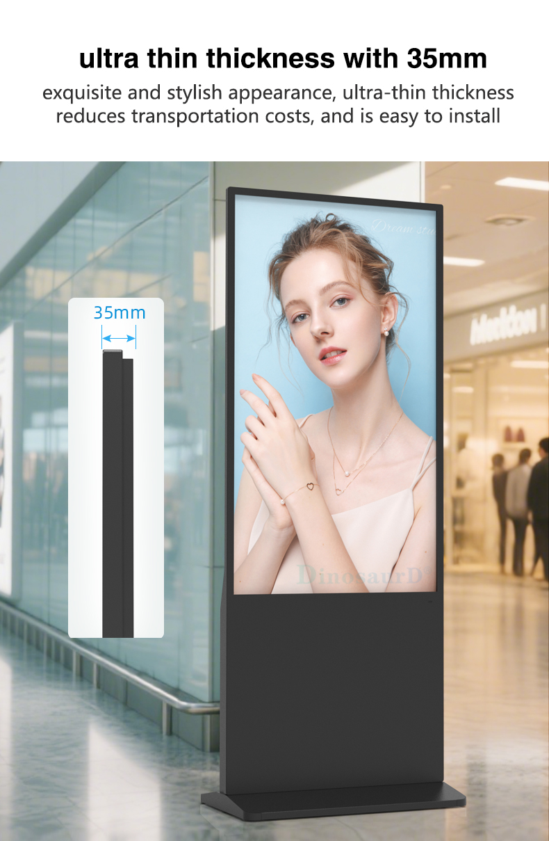 4k Lcd Smart Display Players Stand Digital Indoor Floor Totem Vertical Advertising Signage