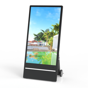 Factory Direct Hot Sales Free CMS Foldable IP65 Advertising Battery Outdoor Digital Waterproof Movable LCD Signage