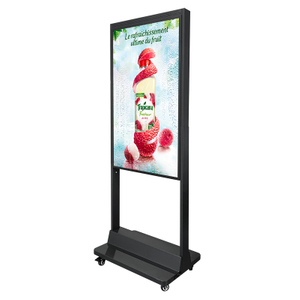 shop mall store restaurant advertising lcd semi-outdoor floor stand digital poster double sided screen ceiling window signage