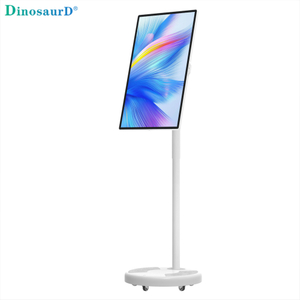 white display lcd screen android smart digital advertising fitness mobile smart wireless wifi stand rollable portable touch tv