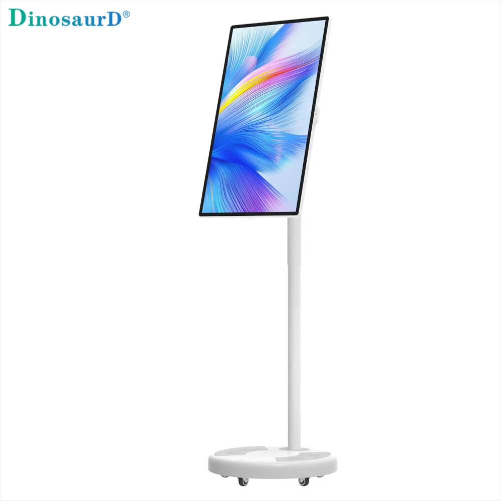 white display lcd screen android smart digital advertising fitness mobile smart wireless wifi stand rollable portable touch tv