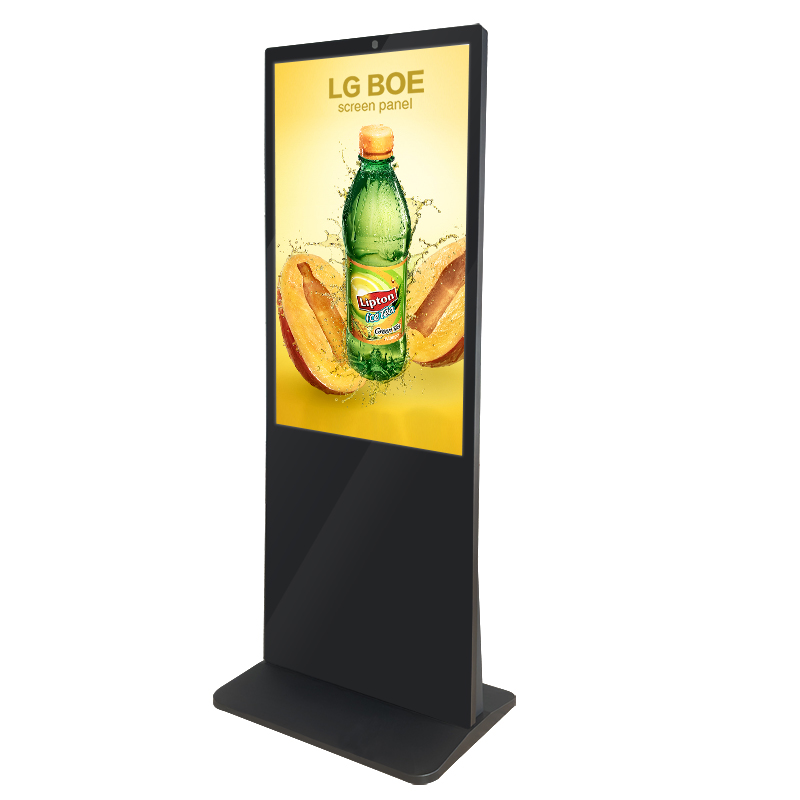 10 point indoor full color lcd display digital smart vertical advertising screen capacitive touch floor stand signage