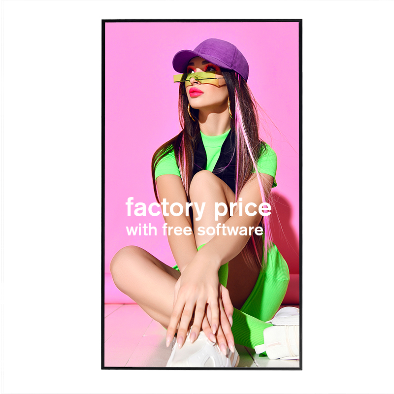 hanging advertising display market screen high brightness window facing monitor