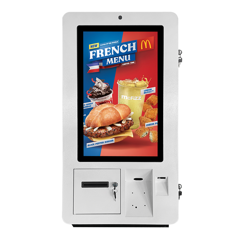23.8 inch desk top payment self service kiosk for food ordering