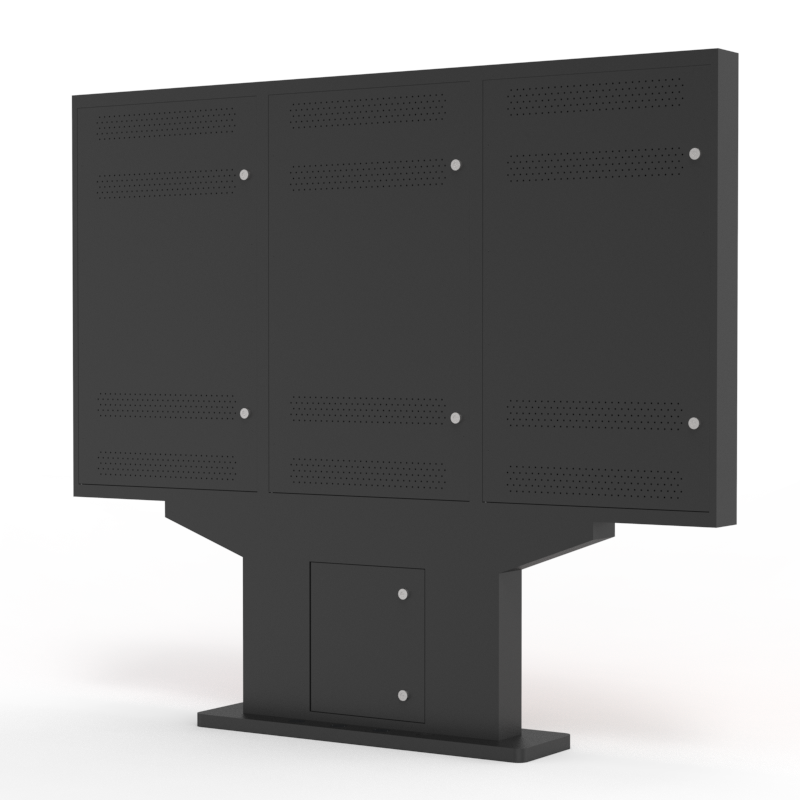 Narrow Edge Three 32 43 49 55 Inch 2500 Nit Advertising Video Player Totem High Brightness Waterproof IP66 Stand Outdoor Screen