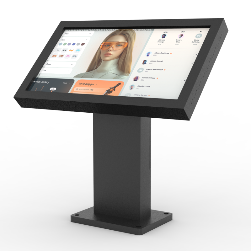 Outdoor Capacitive Touch Digital Signage Totem with Weather-Proof Design