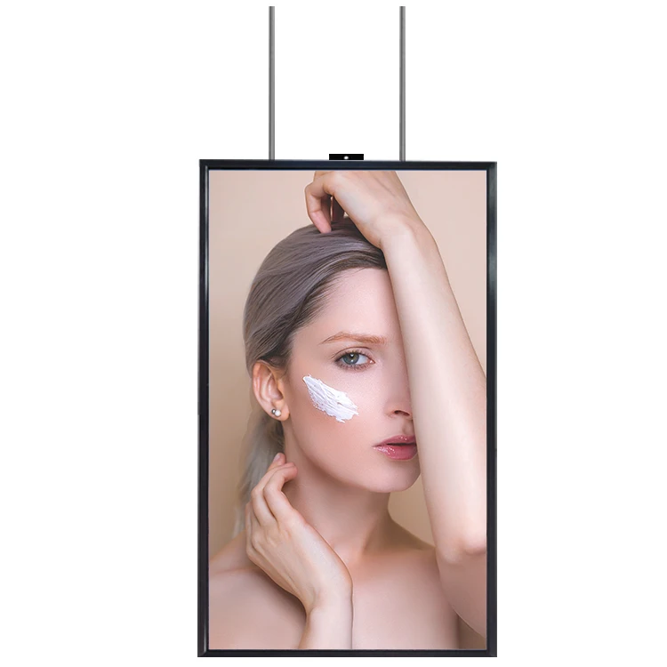 floor stand wall-mount ceiling screen media 4k digital lcd high brightness facing semi-outdoor window advertising signage