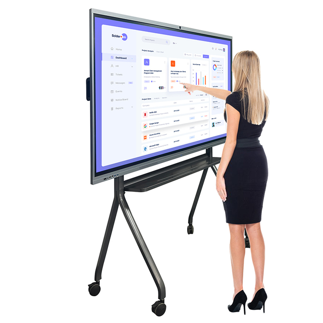 65 75 86 98 Inch 4K Smart TV Education Board All In One Touch LCD Screen Panel Classroom Interactive Whiteboard