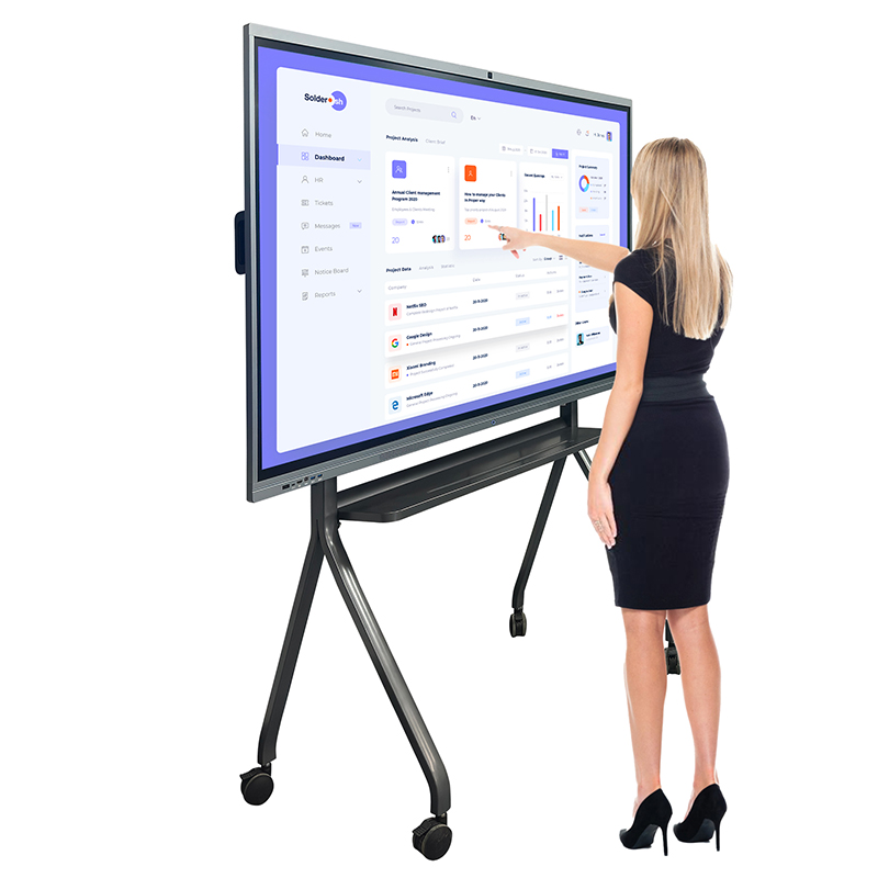 65 75 86 98 Inch 4K Smart TV Education Board All In One Touch LCD Screen Panel Classroom Interactive Whiteboard