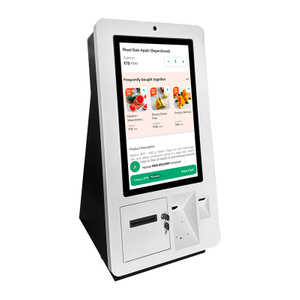 23.8 inch desk top payment self service kiosk for food ordering