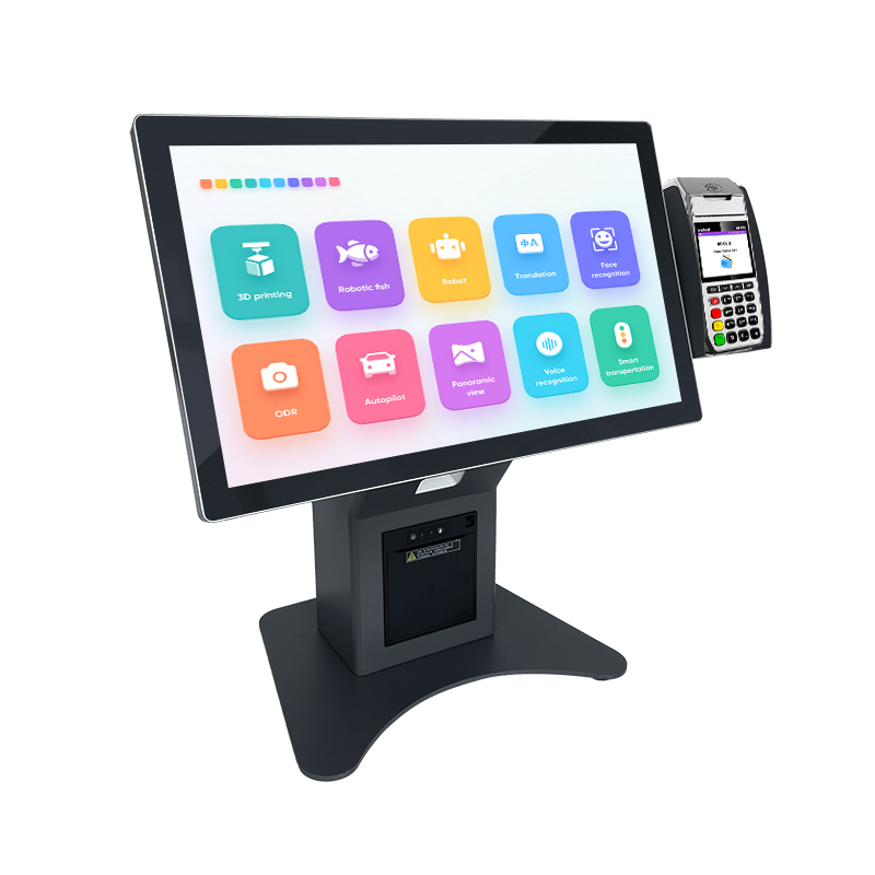 Hot Selling Restaurant Fast Food Qr Scanner Touch Cashless Payment Pos Terminal Printer Ordering Self Checkout Kiosk