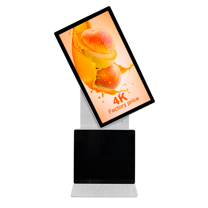 360 Indoor Flexible Touch Screen Signage Digital Rotatable Lcd Display Stand Interactive Player Rotating Advertising Kiosk