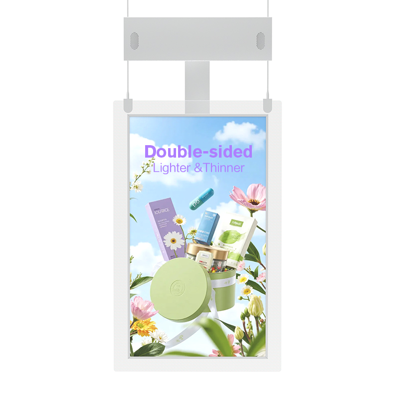Factory Price 700 350nits LCD Screen Double Facing Shop Window Hanging Display Digital Signage