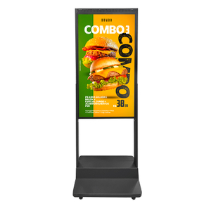 shopping malls restaurants museums semi-outdoor floor stand advertising display high brightness shop double sided window facing lcd signage