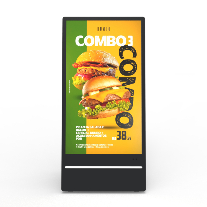 43"/49"/55" Battery-Powered, Portable Vertical LCD Outdoor Digital Display Kiosk