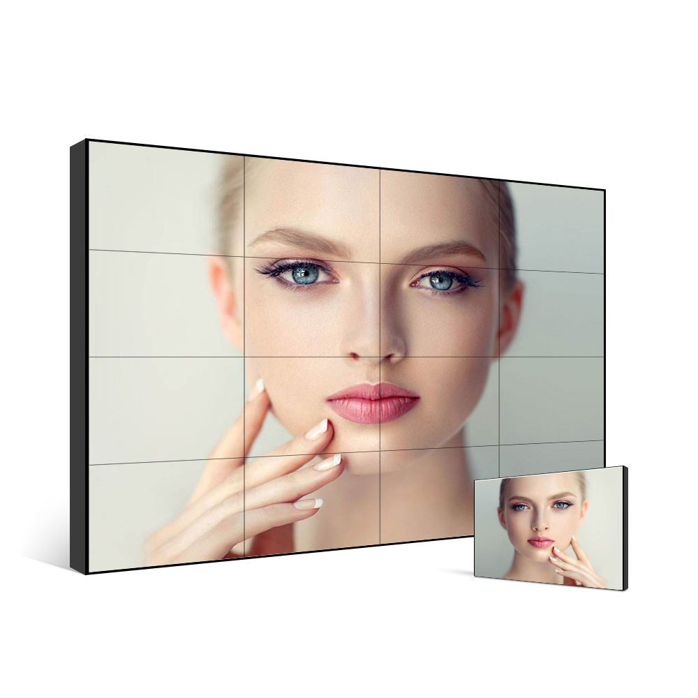 Fashionable High Brightness Optimal Visibility Full Color Window Advertising LCD Splicing Screen Indoor Video Wall Display