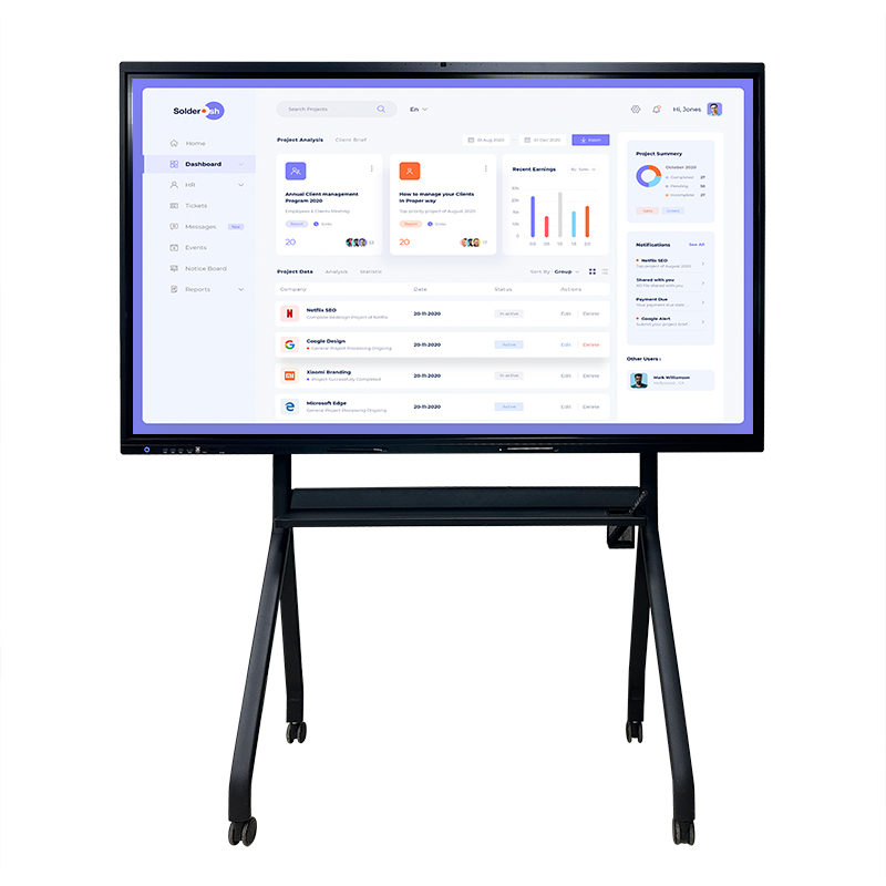 Hot Selling 4k Lcd Education Teaching Meeting All in One Multi Touch Electronic Screen Smart School Interactive Panel Whiteboard
