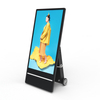Wheels Screen Display Portable Poster Outdoor Advertising Battery Lcd Battery Rechargeable Waterproof Foldable Movable Signage