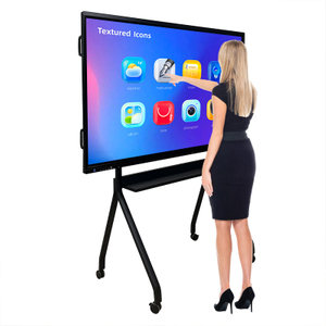 55 65 75 86 Inch School Portable LCD Finger Touch All in One Smart Classroom Screen Electronic Interactive Whiteboard