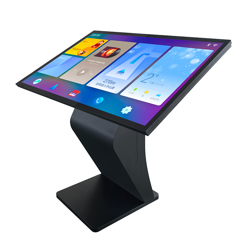 info query station with dynamic display touch screen wayfinding multi media digital horizontal lcd display information kiosk